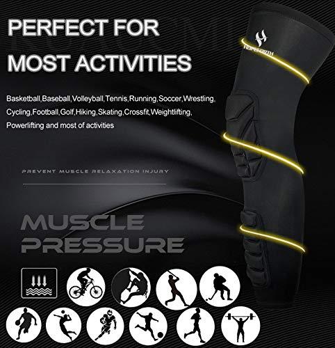 Knee & Calf Padded Compression Leg Sleeve (2-Pack) – Shin Protective Support for Sports and Workouts