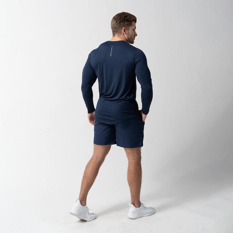 Men's Gymreapers Performance Shorts - Lightweight 4-Way Stretch Fabric, Quick-Drying, Navy