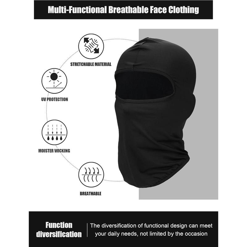 9 Count Ski Mask for Men Balaclava Face Mask Summer Face Mask Balaclava Full Face Mask Breathable Hood for Outdoor Use