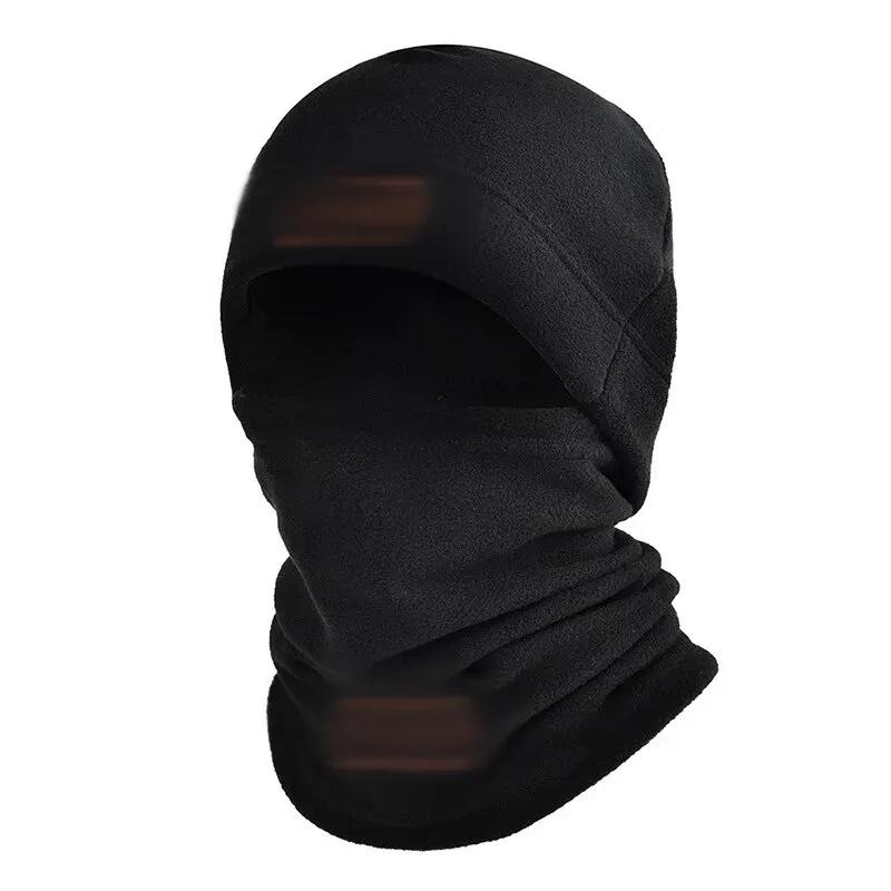 Men's Winter Trapper Hat with Face Mask Winter Polar Coral Hat Fleece Balaclava Men Face Warmer Beanies Thermal Head Cover Tactical Military Sports Scarf Caps warm hat