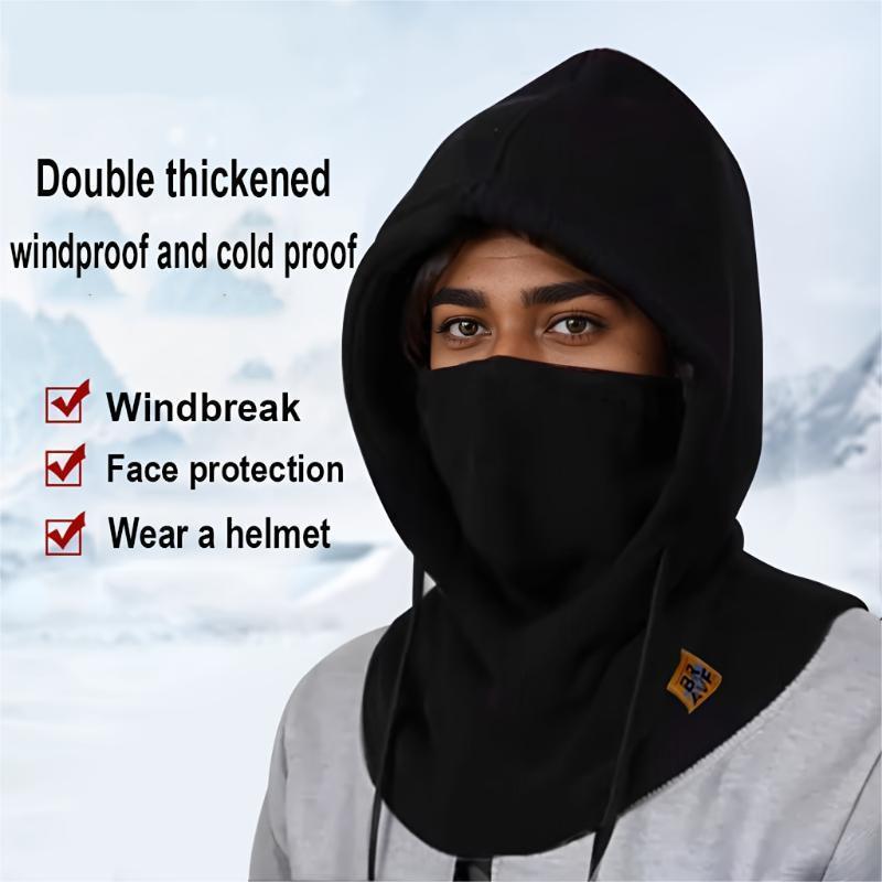 Women Men Winter Balaclava Hooded Scarf Windproof Warm Neck Gaiter Outdoor Coldproof Face Covering Ski Mask for Motorcycle, Cycling, Skiing