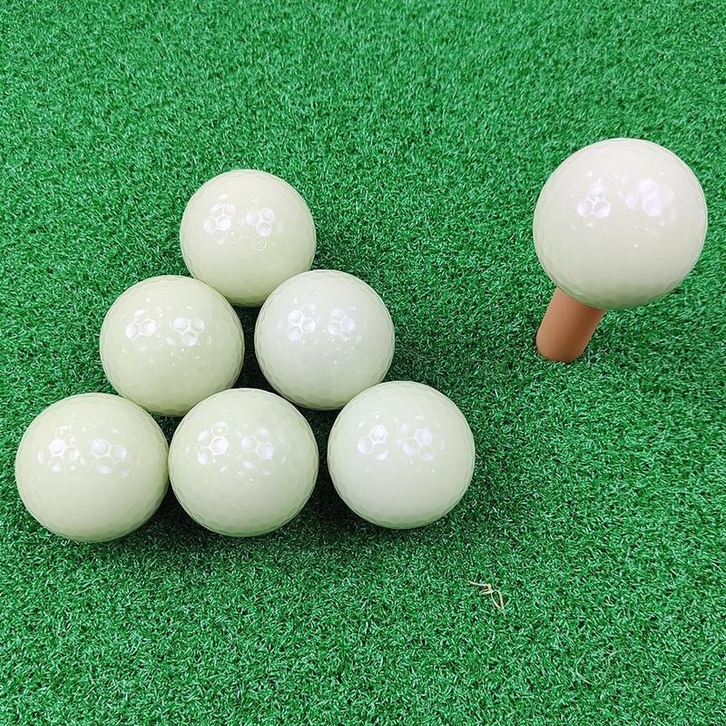 Golf Luminous Ball, 6 Counts set Glow in The Dark Golf Ball, Night Training Golf Ball, Outdoor Sports Equipment for Golf Enthusiastic