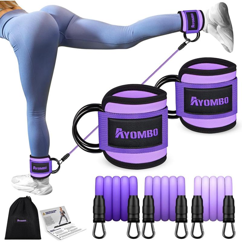 Resistance Bands with Cuffs, Ankle Bands for Working Out, Home Fitness Equipment for Legs and Glutes, Exercise Bands for Butt Lift Women, Achieve Stronger and Firmer Lower Body