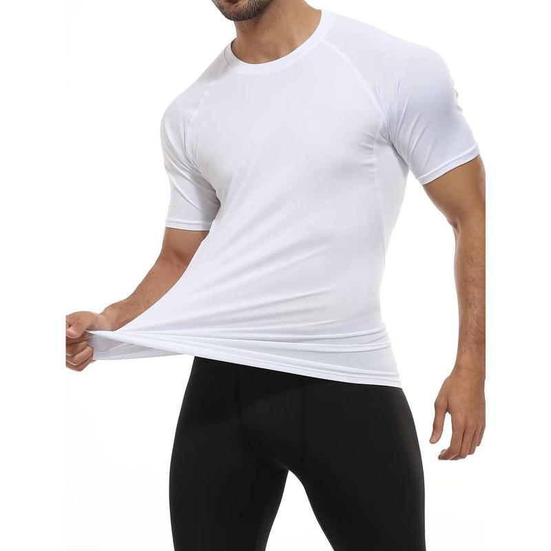 6 or 4 Pack Men's Compression Shirt Short Sleeve Athletic Baselayer Sports T Shirts Workout Tops for Men