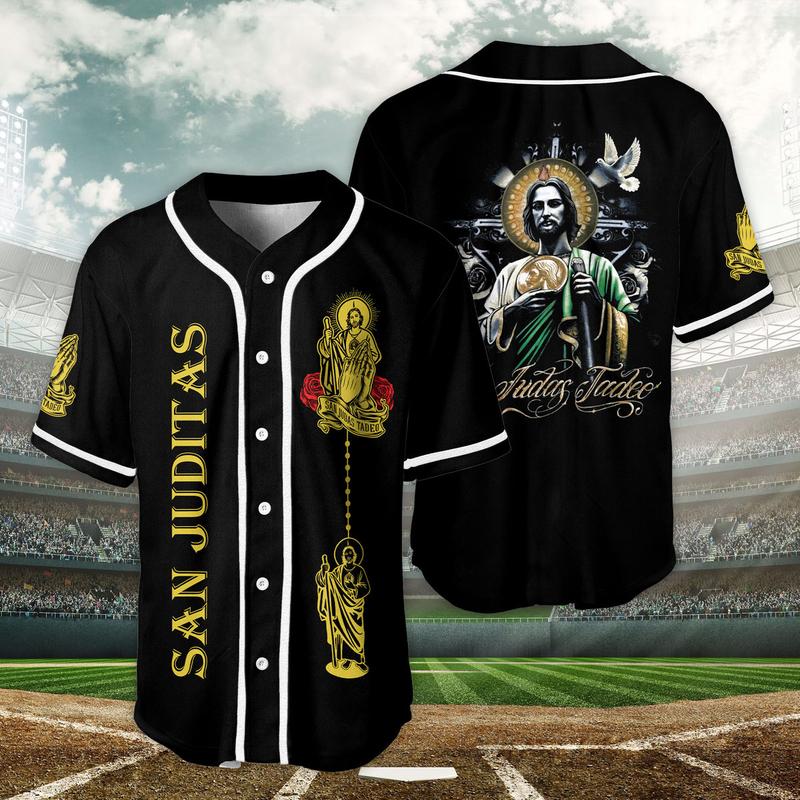 Camisas De San Judas Tadeo Jersey, Sanjuditas Baseball Jersey, Gift Mexcico Jersey for Men and Women, Baseball Jersey Style