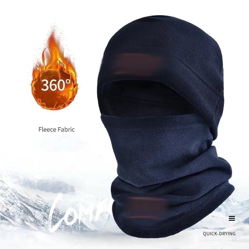 Men's Winter Trapper Hat with Face Mask Winter Polar Coral Hat Fleece Balaclava Men Face Warmer Beanies Thermal Head Cover Tactical Military Sports Scarf Caps warm hat