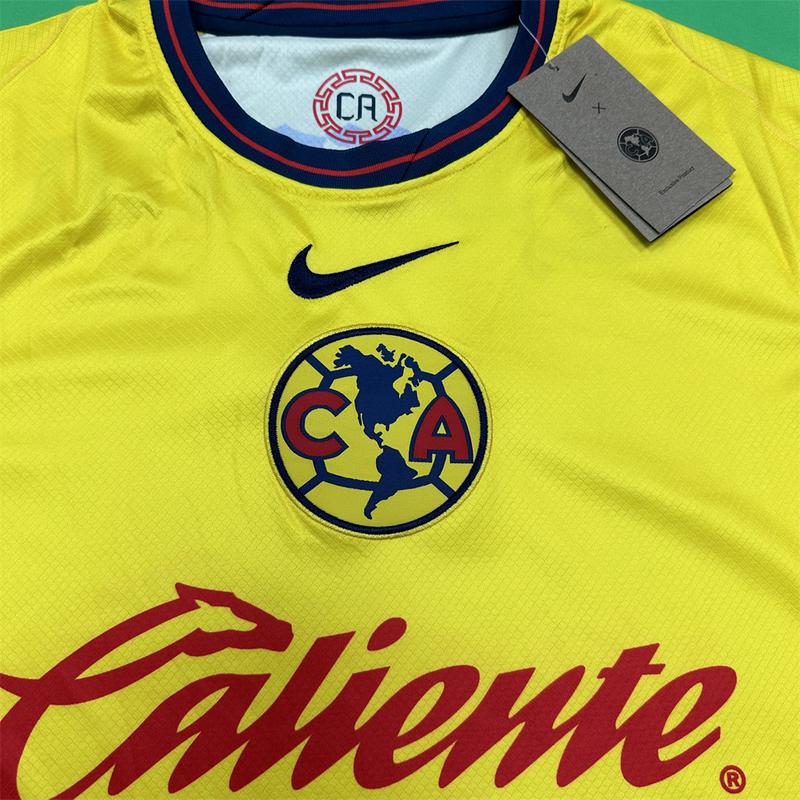 NIKE 24 25 Club America White Home Away Second Away Training Jersey Short Sleeve Top Soccer Jerseys Quick Dry LIGAMX