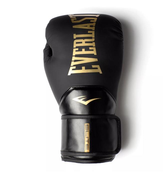 Everlast Elite 2 Red Boxing Gloves with Integrated Palm Foam and Wedge-Shaped Hook and Loop Strap