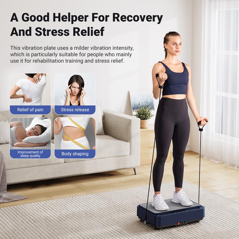 MERACH Vibration Plate Exercise Machine Remote Control Whole Body Workout Vibration Platform