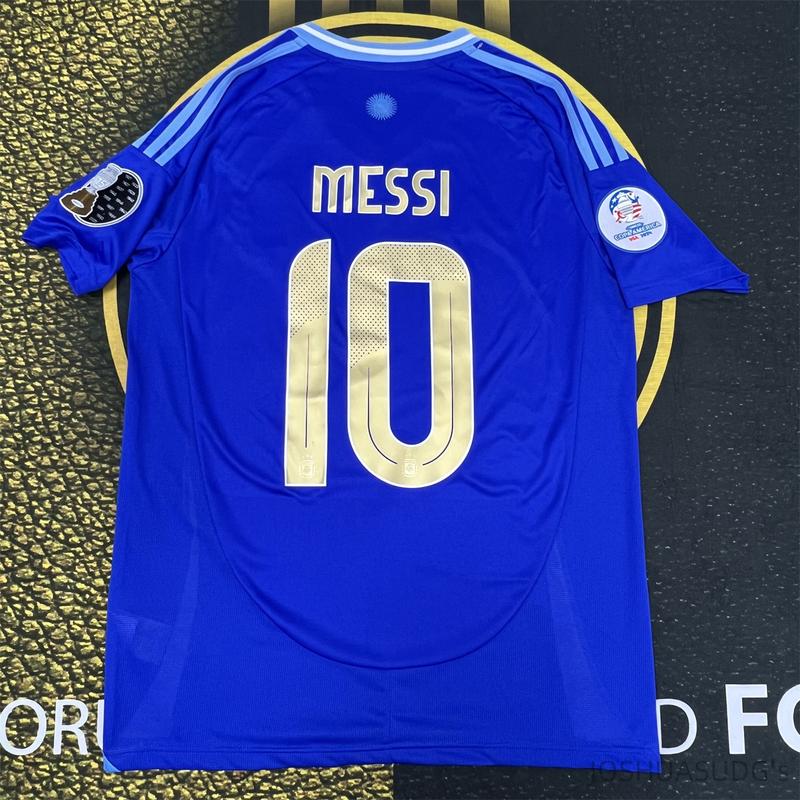 2024 Copa America Argentina Away Messi NO.10 Blue Short Sleeve Soccer Jersey