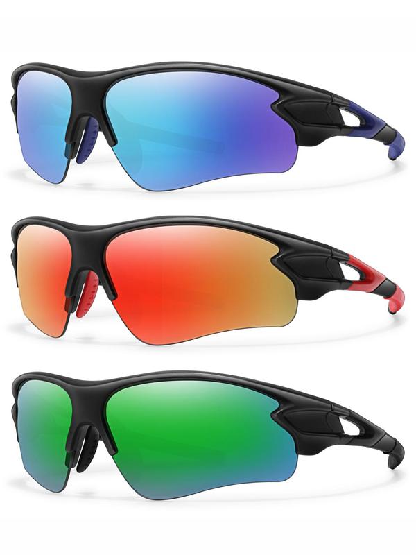 Unisex's Outdoor Sports Sunglasses, Sporty Windproof Sunglasses for Cycling Hiking Running Travel, Sports Eyewear for Men & Women