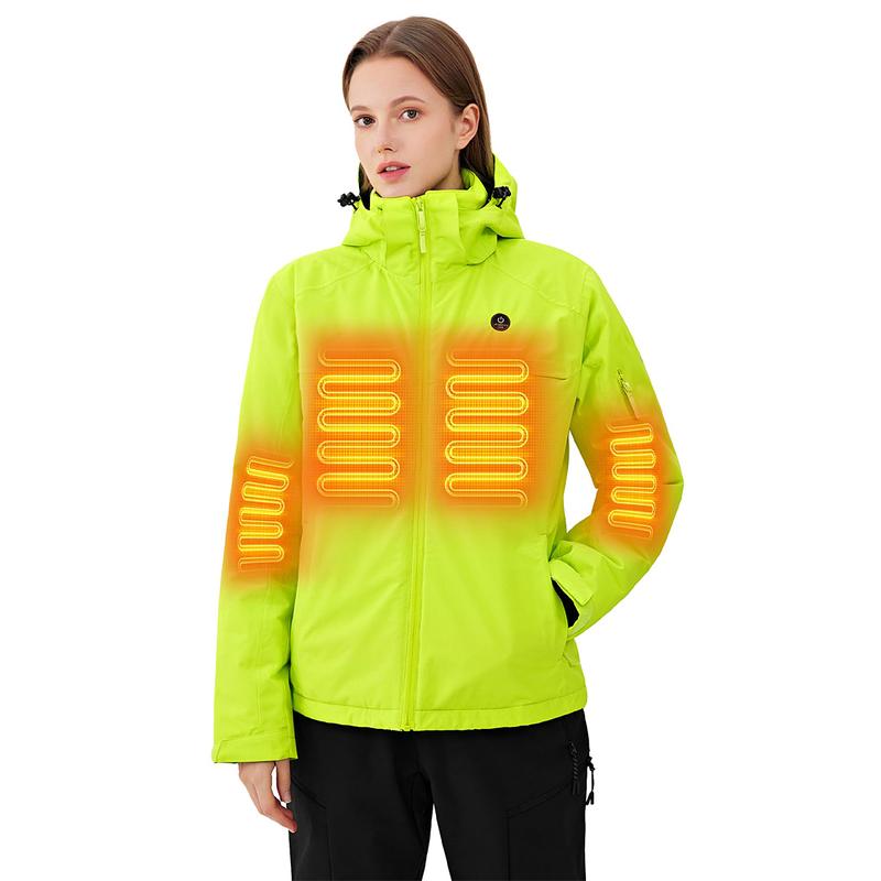 ANTARCTICA GEAR Heated Jacket, Ski Jacket Coat, With 12V 16000mAh Battery Pack, 5 Areas Heating Thicken Winter Coat