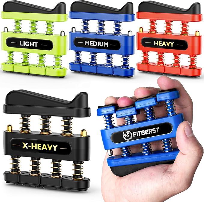 FitBeast Finger Strengthener, Finger Exerciser, Hand Exerciser for Improve Dexterity and Strength in Fingers, Hands, Forearms– Grip Strength Trainer for Musicians, Climbers