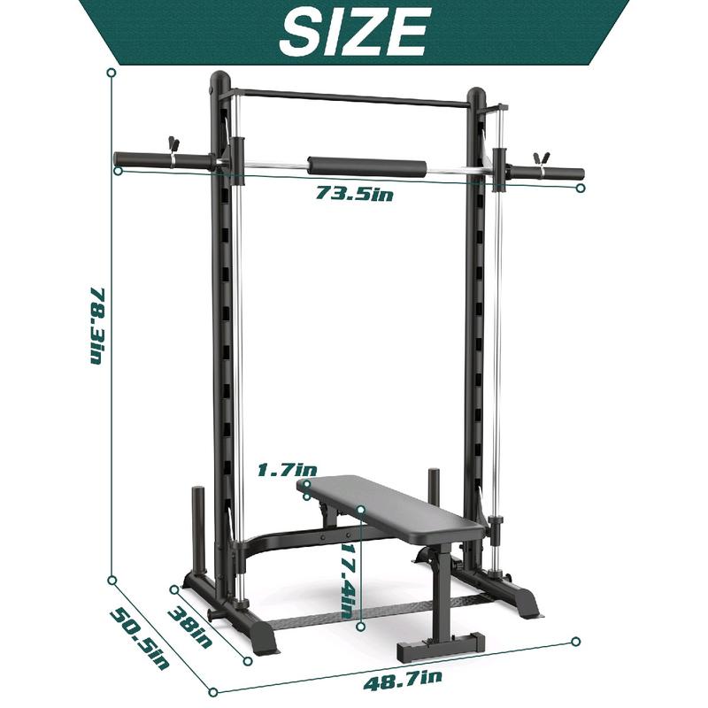 SincMill SCM-S1000DW Squat Rack for Home Gym Bench Press Bar Weight Bench Set for Home Gym Power Rack Machines squat rack smithmachine