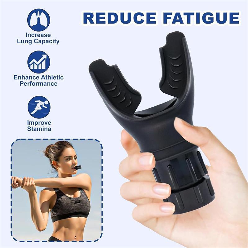 Portable Adjustable Lung Breathing Trainer,Breathing Exercise Device for Sports & Outdoor,Workout Accessories for Running Cycling Swimming Yoga