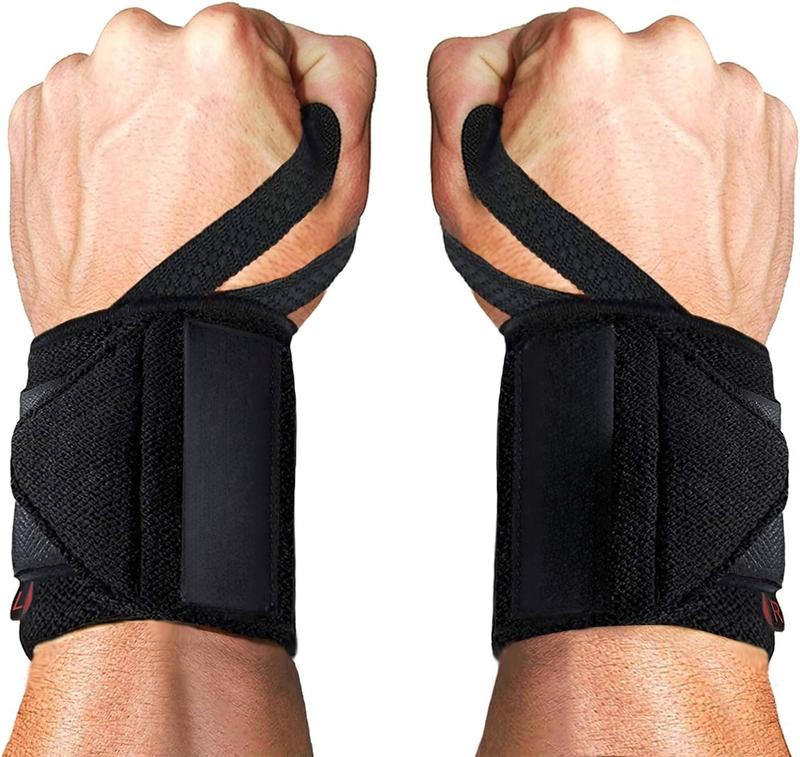 Wrist Wraps for Weightlifting - USPA Approved, Best Gym Wrist Straps for Weightlifting Wrist Support for Powerlifting, Bodybuilding & Strength Training - Thumb Loop for Men & Women