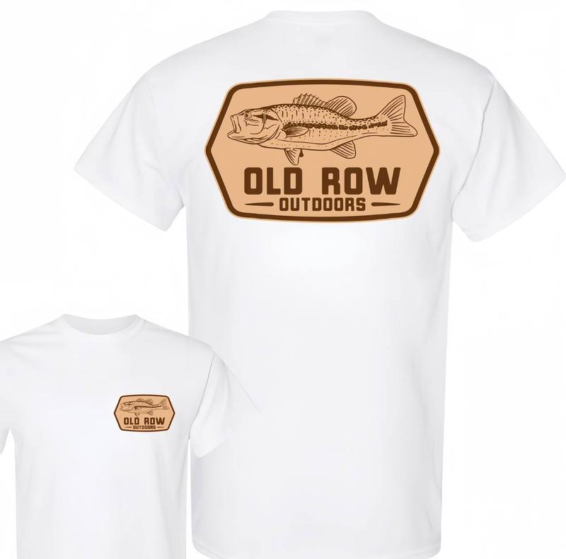 Old Row Outdoors Hunting Unisex T-Shirt, Funny Fishing Cotton Shirt, Full Colors, for Men, for Women