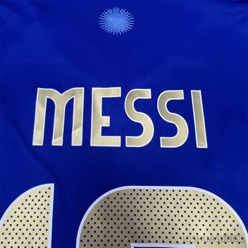 2024 Copa America Argentina Away Messi NO.10 Blue Short Sleeve Soccer Jersey