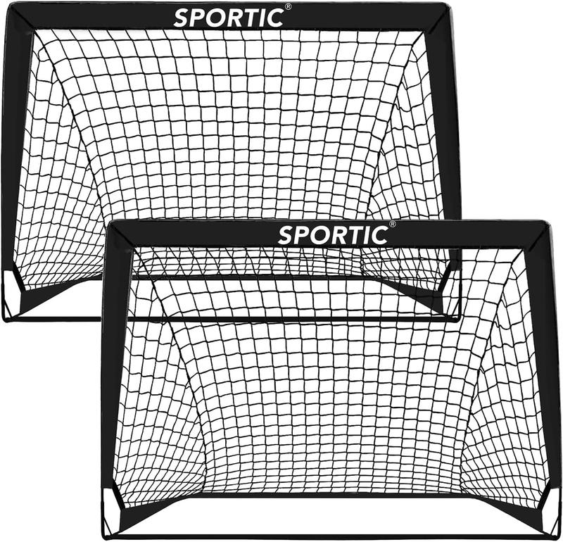 2 Pack 4' x 3' Soccer Goal Net Set for Indoor and Outdoor Portable Soccer Net with Carrying Bag & Ground Pegs soccer net