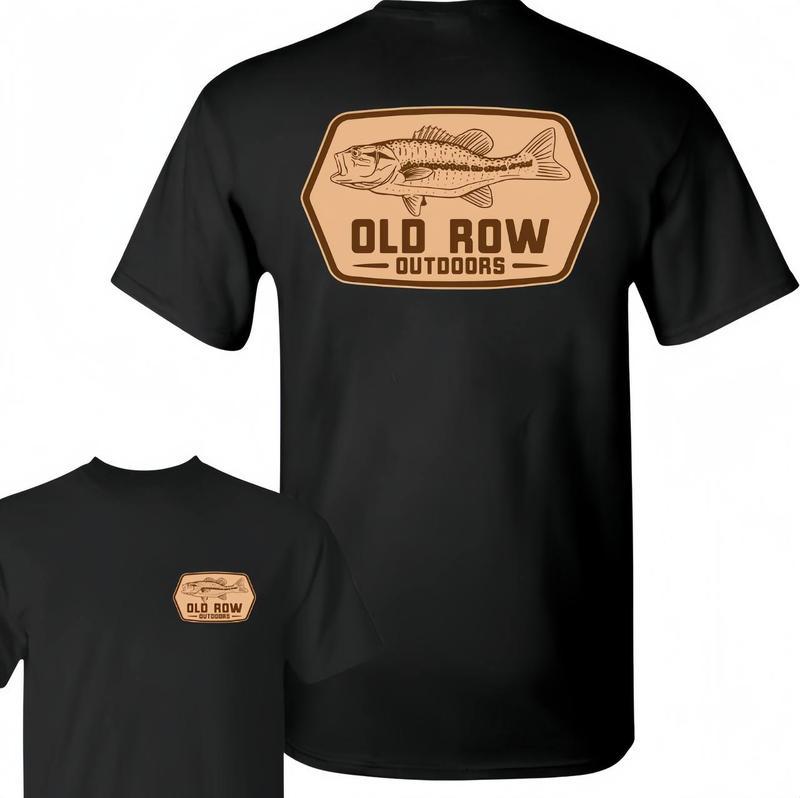 Old Row Outdoors Hunting Unisex T-Shirt, Funny Fishing Cotton Shirt, Full Colors, for Men, for Women