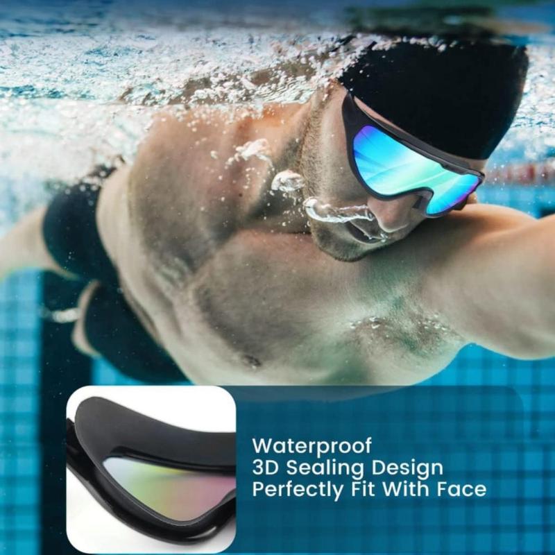 Wide Field Of Vision Anti-fog Swimming Goggles, 2 Counts set Anti-uv Swimming Goggles, Goggles for Swimming for Men & Women, Swimming Equipment, Christmas Gift