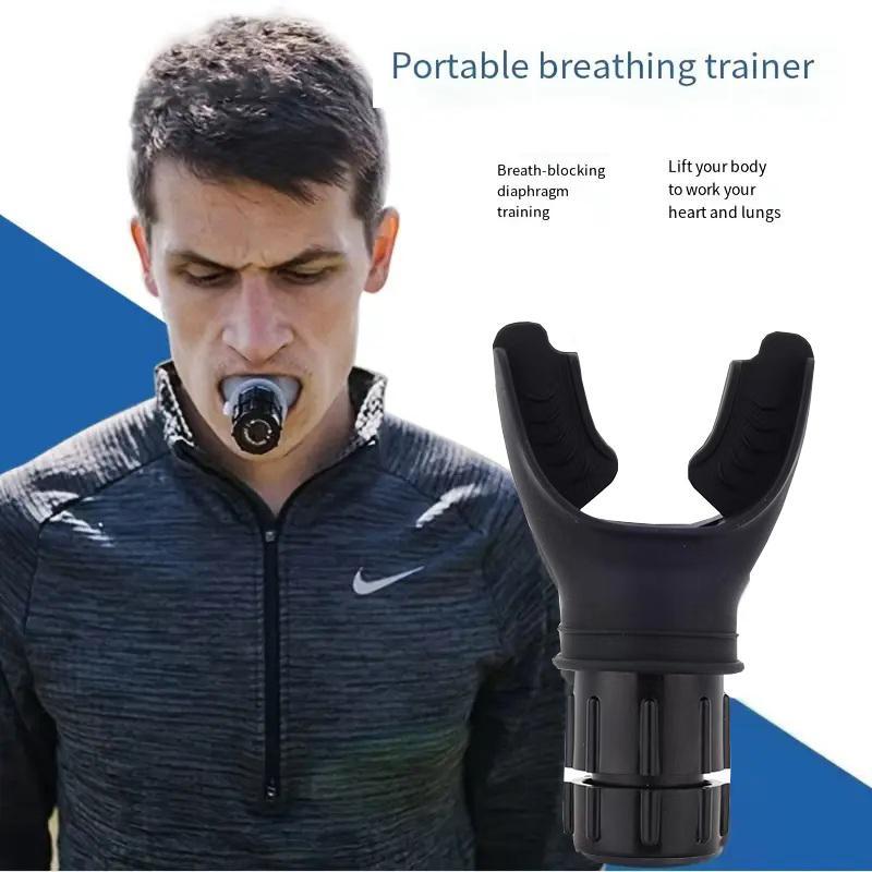 Breathing Exercise Tool for Lungs, Portable Adjustable Resistance Lung Exerciser, Lung Capacity Abdominal Breathing Trainer, Fitness Trainer Accessories for Gym Workout Use, Christmas Gift