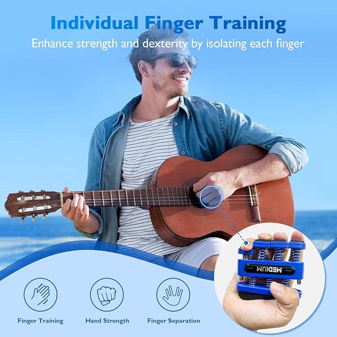 FitBeast Finger Strengthener, Finger Exerciser, Hand Exerciser for Improve Dexterity and Strength in Fingers, Hands, Forearms– Grip Strength Trainer for Musicians, Climbers