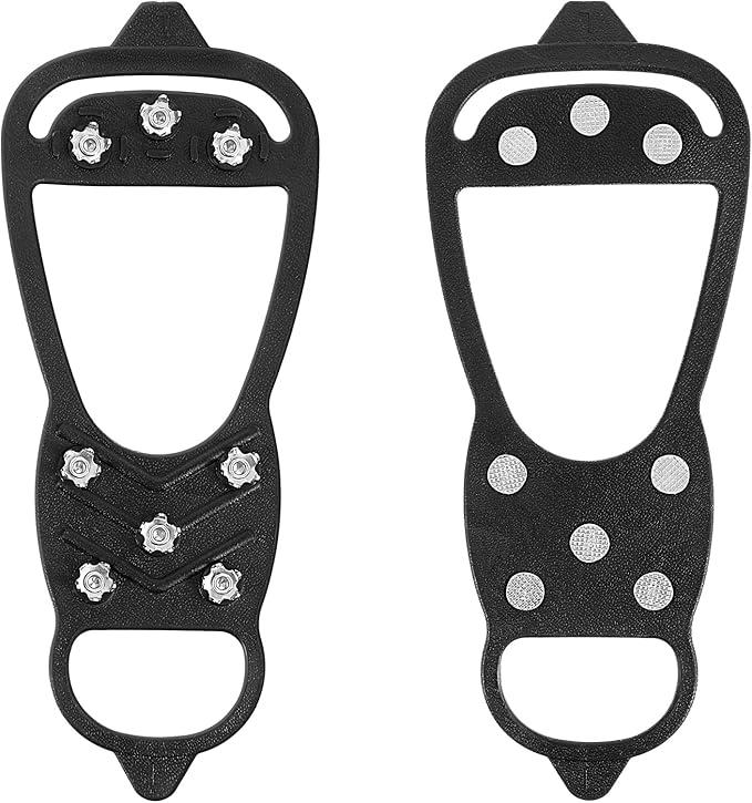 Non Slip Gripper Spike, Ice Cleats for Boots Grippers with 8 Steel Studs Crampon for Ice Snow Winter Hiking Climbing Ice Fishing