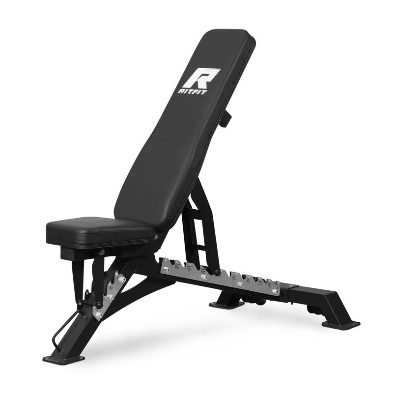 RITFIT Adjustable Weight Bench for Full Body Workouts, Incline, Decline, and Flat Settings - 1300LB Capacity Adjustable Foldable Adjustable Incline