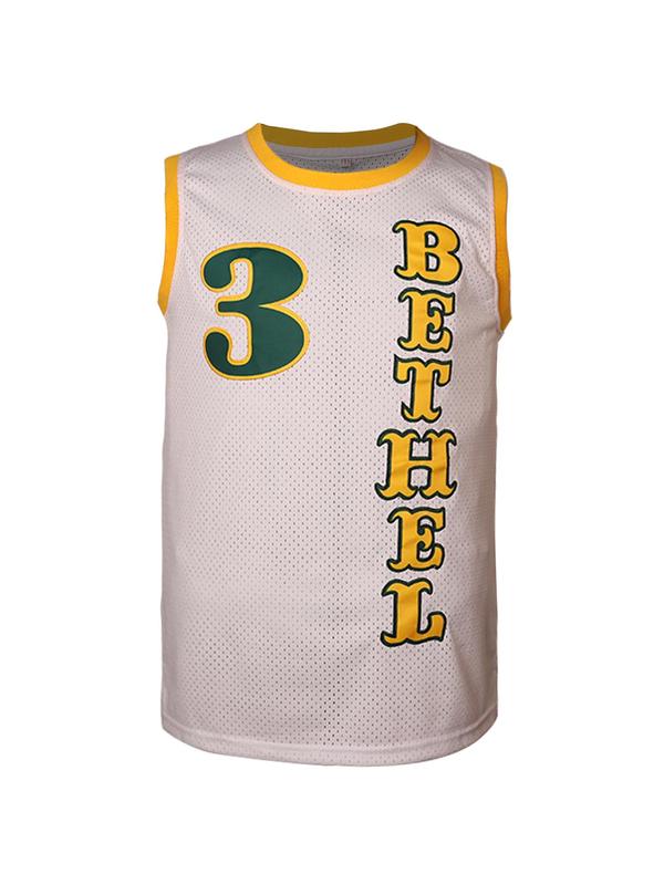 Men's Letter & Number Embroidery Contrast Binding Sports Basketball Jersey, Loose Casual Breathable Sleeveless V Neck  Professional Sports Basketball Top, Summer Sports Clothing for Men