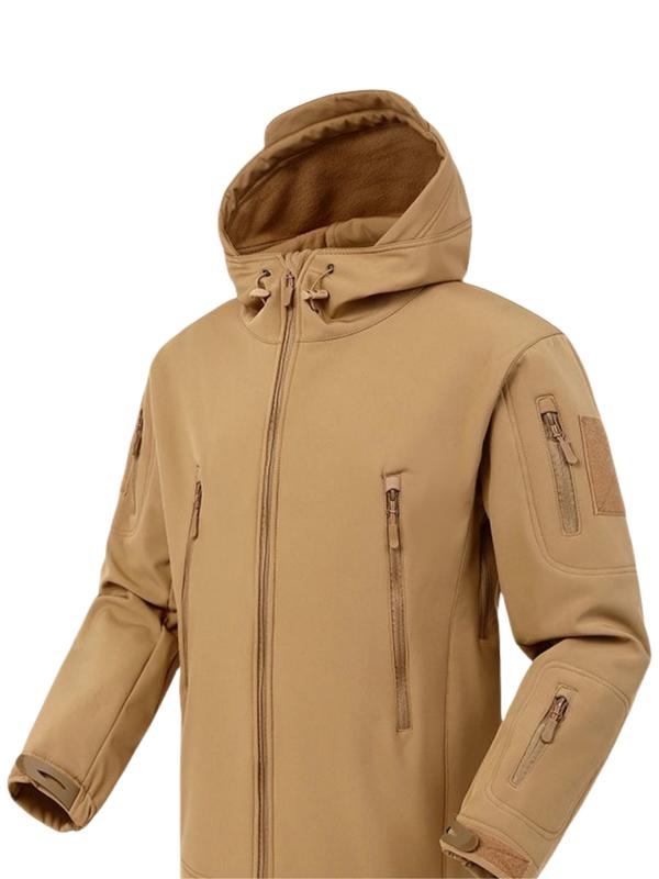 Men's Military Tactical Sports Warm Woolen Hooded Outdoor Adventure Jacket Jacket