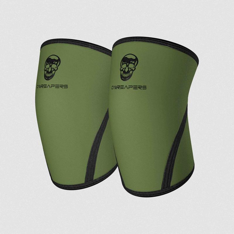 Gymreapers 7MM Knee Sleeves - Ranger Green Black