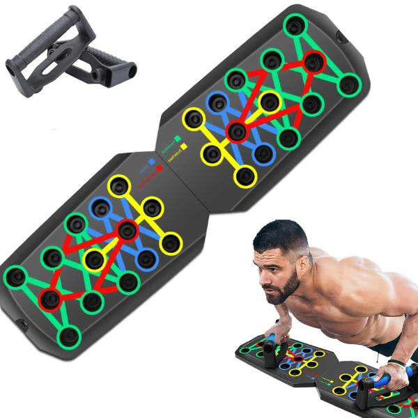 Transform Your Workout: Portable Push-Up Board for Total Body Strength, Foldable Push Up Board, Multifunctional Home Gym for Full Body Workouts