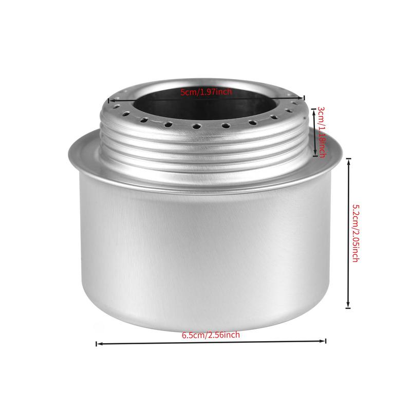 Portable Mini Aluminum Alloy Alcohol Stove with Lid & Stainless Steel Windscreen, Outdoor Camping Hiking Backpacking Cooking Stove