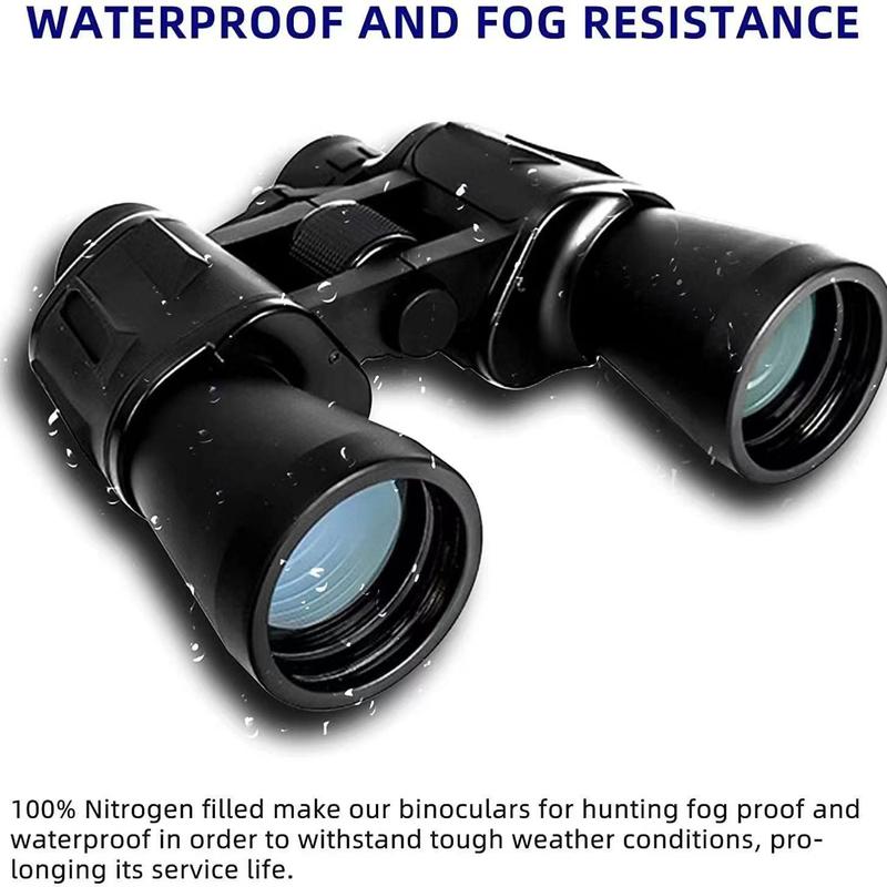 HD Binoculars, 20x Magnification Binoculars, Waterproof and Fog Resistant Night Vision Binocular, High-definition Portable Telescopes for Outdoor