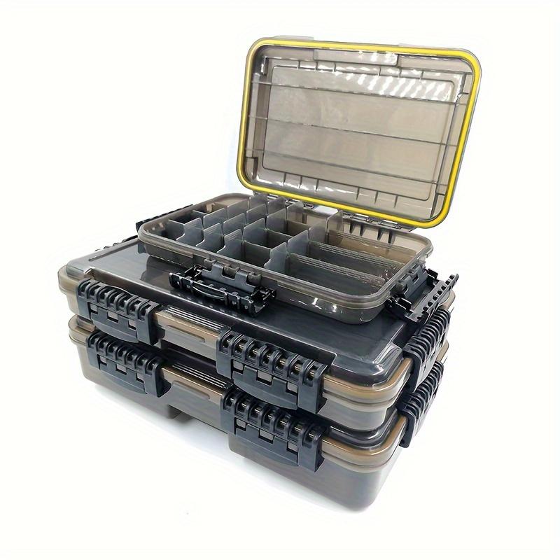 Fishing Tackle Box Organizer Waterproof Bait Box with Removable Compartment for Different Bait Nuts Screw Beads, Large Capacity Waterproof Fishing Tackle Box Fishing Accessory Organizer, Hook Fake Bait Box Fishing Supplies Lua Box Gift