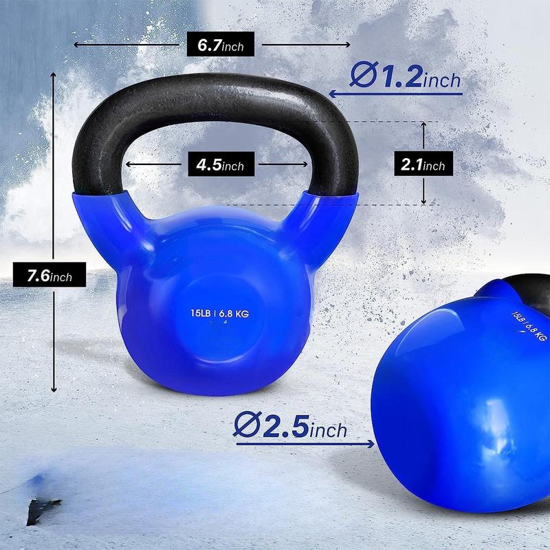 15lbKettlebell adjustable cast iron protective base is sturdy and smooth, suitable for strength training, home gym