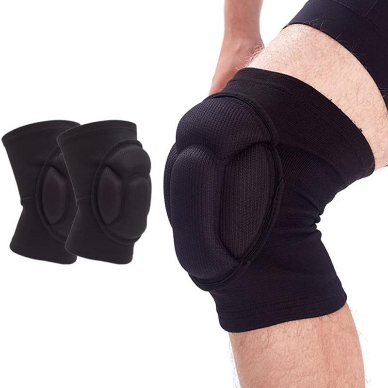 Thick Sponge Anti-collision Knee Pads, 1 Pair Non-slip Knee Protectors, Knee Brace for Football, Yoga, Dance, Volleyball, Roller Skating, Cycling