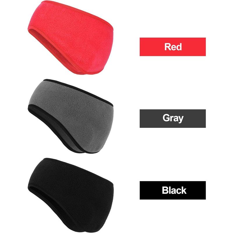 3 Pcs Ear Warmer Fleece Headbands Ear Muffs Winter Running Gear for Women Men Adult