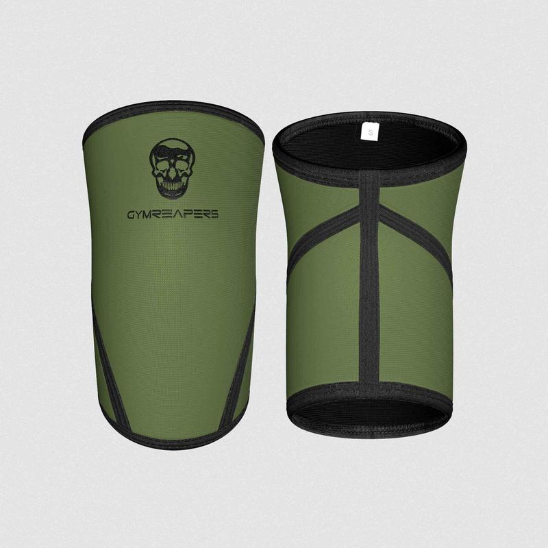 Gymreapers 7MM Knee Sleeves - Ranger Green Black