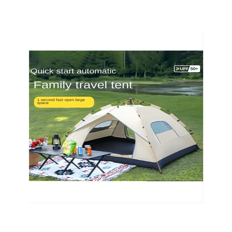 Outdoor Camping Automatic Quick Opening Tent, Silver-Coated Waterproof Sunshade Picnic Tent