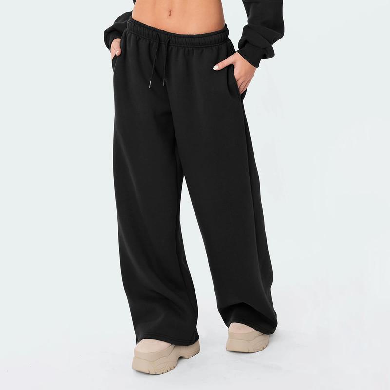 Wide Leg Sweatpants for Women Elastic High Waisted Baggy Sweat Pants Teen Girls Oversized Straight Leg Sweatpants