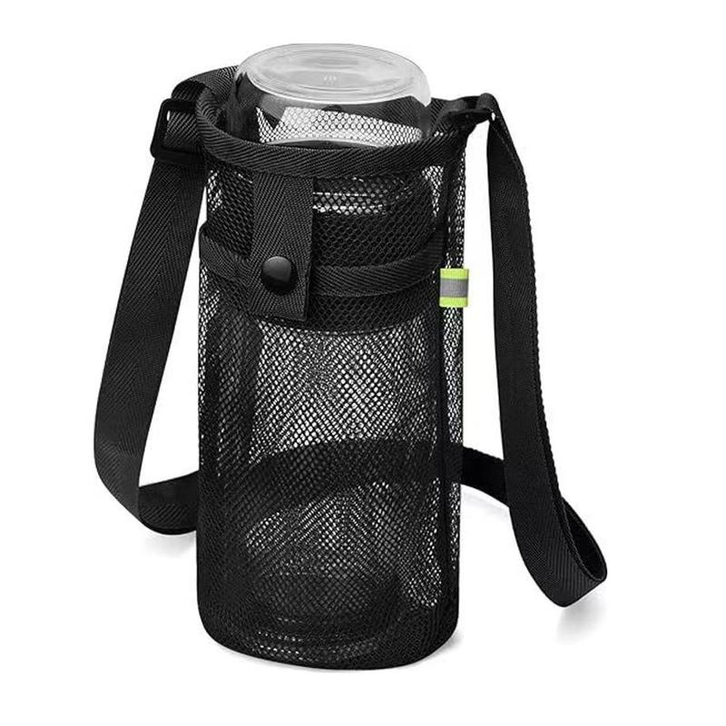 Mesh Water Bottle Holder, Portable Phone Storage Bag, Foldable Sleeve Bag for Outdoor Hiking Cycling