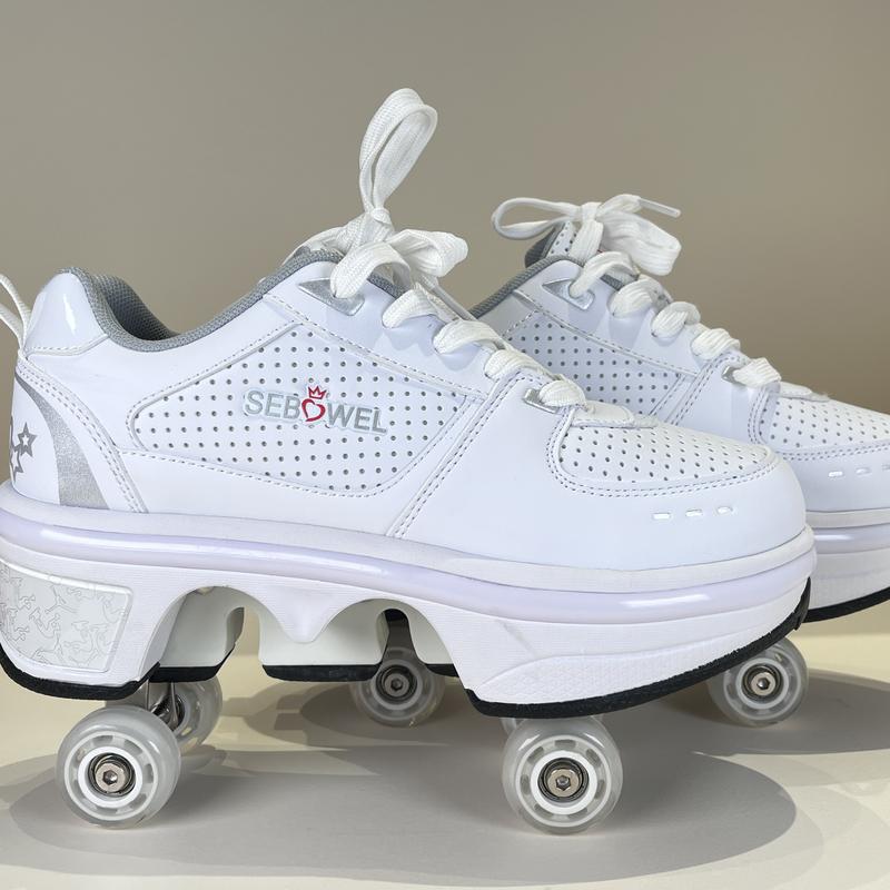 SEBOWEL Roller Skates,Multi-function Roller Skates,Adult 2-in-1 Transformer Roller Skates,Men's and Women's Roller Skates,Valentine's Day Gift,Christmas Gift shoes withwheels