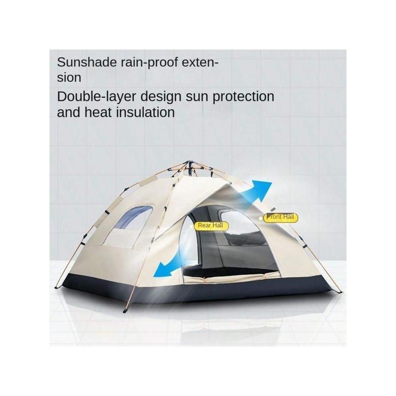 Outdoor Camping Automatic Quick Opening Tent, Silver-Coated Waterproof Sunshade Picnic Tent