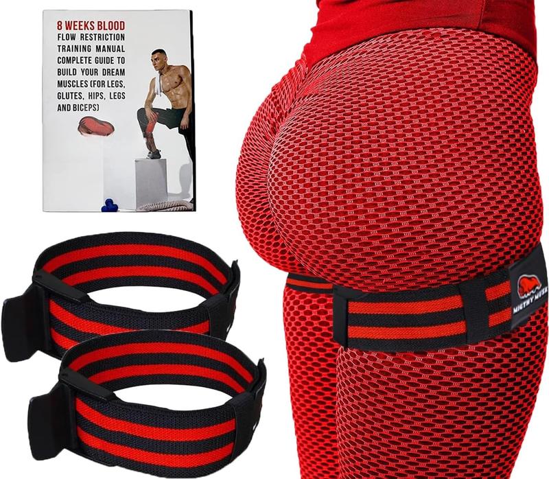 BFR Occlusion Band for Women with 8-Week Guide for Legs Glutes & Hip Building, Blood Flow Restriction for Workouts Best Fabric Resistance Loop Tone & Lift Your Butt, Squat, Thigh & Fitness