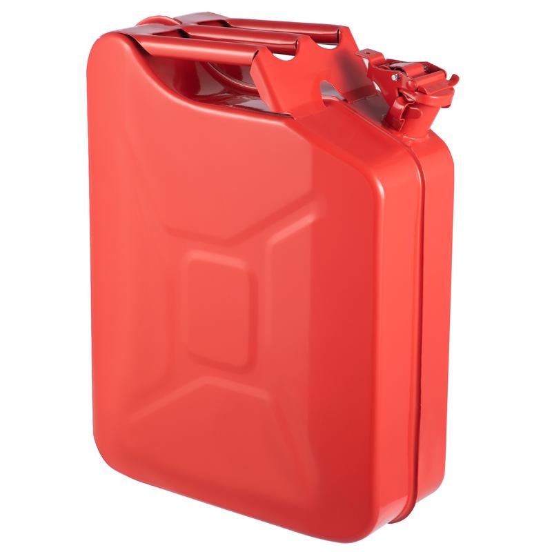 VEVOR Jerry Fuel Can, 5.3 Gallon   20 L Portable Jerry Gas Can with Flexible Spout System, Rustproof ＆ Heat-resistant Steel Fuel Tank for Cars Trucks Equipment, Red， Authentic NATO Jerry Can and Spout System