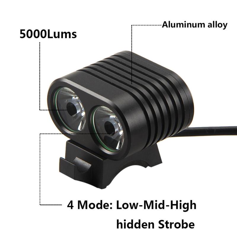 8000lumen 2x LED Cycling Front Bicycle & Bike Light, Bicycle Headlight, Outdoor Cycling Light, Bicycle Accessories