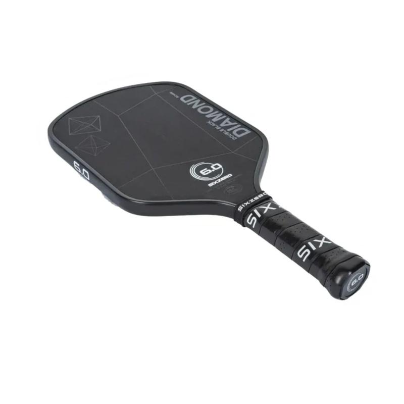 Six Zero Pickleball – Double Black Diamond Control – Black with White 6.0 logo Pickleball Paddles