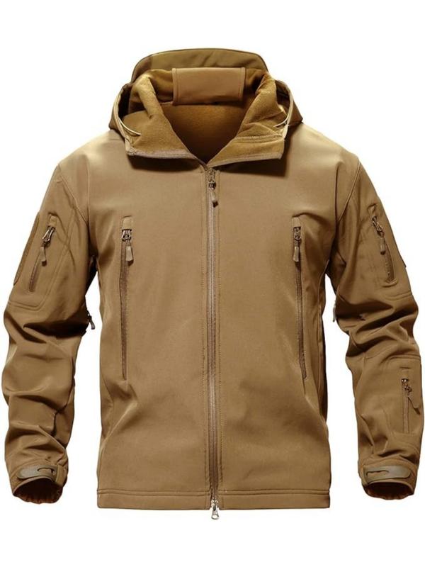 Men's Military Tactical Sports Warm Woolen Hooded Outdoor Adventure Jacket Jacket